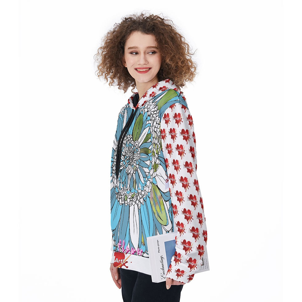 Thumbnail: All-Over Print Women's Heavy Fleece Hoodie