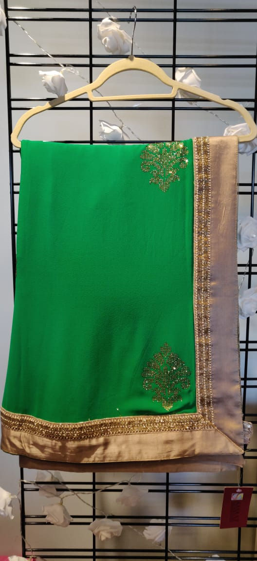 Thumbnail: Pure Silk with crystal work