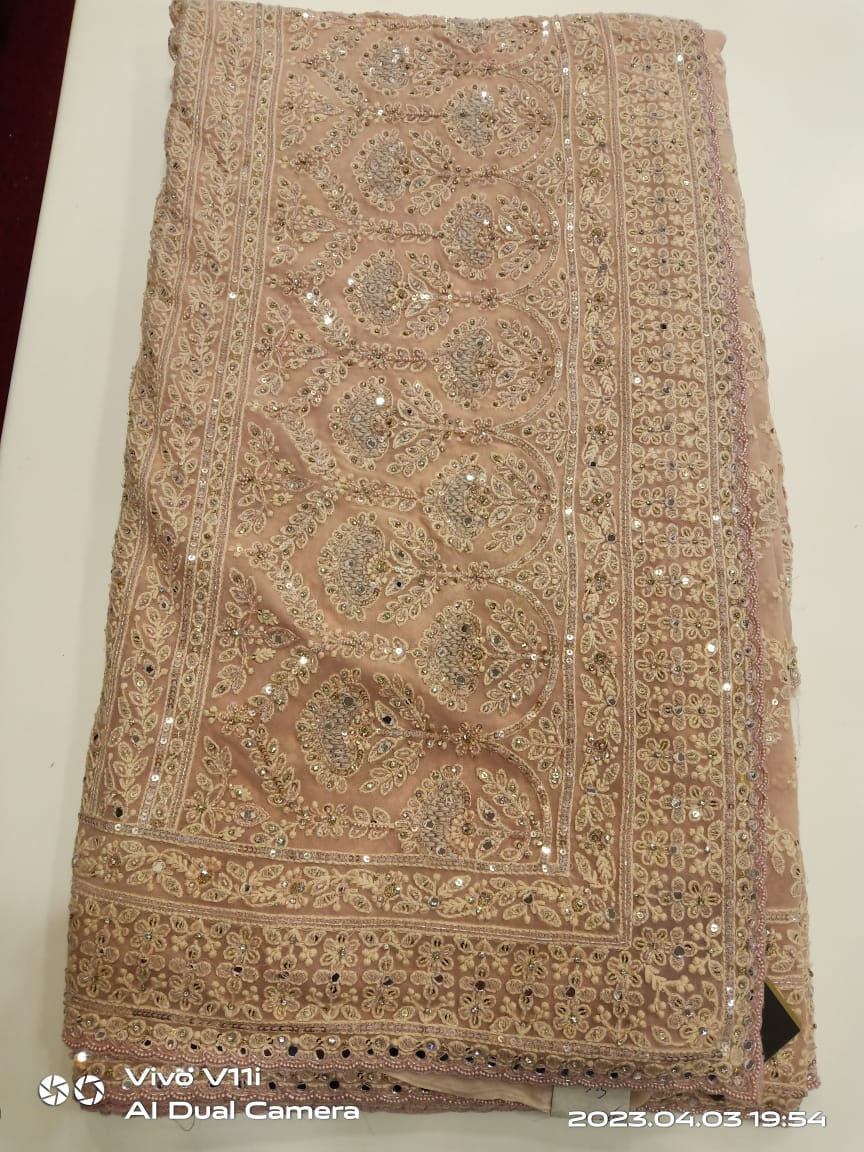 Thumbnail: Stunning Georgret sarees with sequin and sittara work