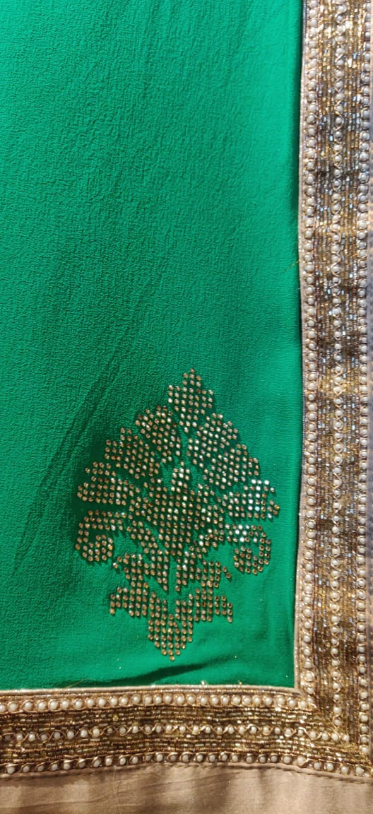 Thumbnail: Pure Silk with crystal work