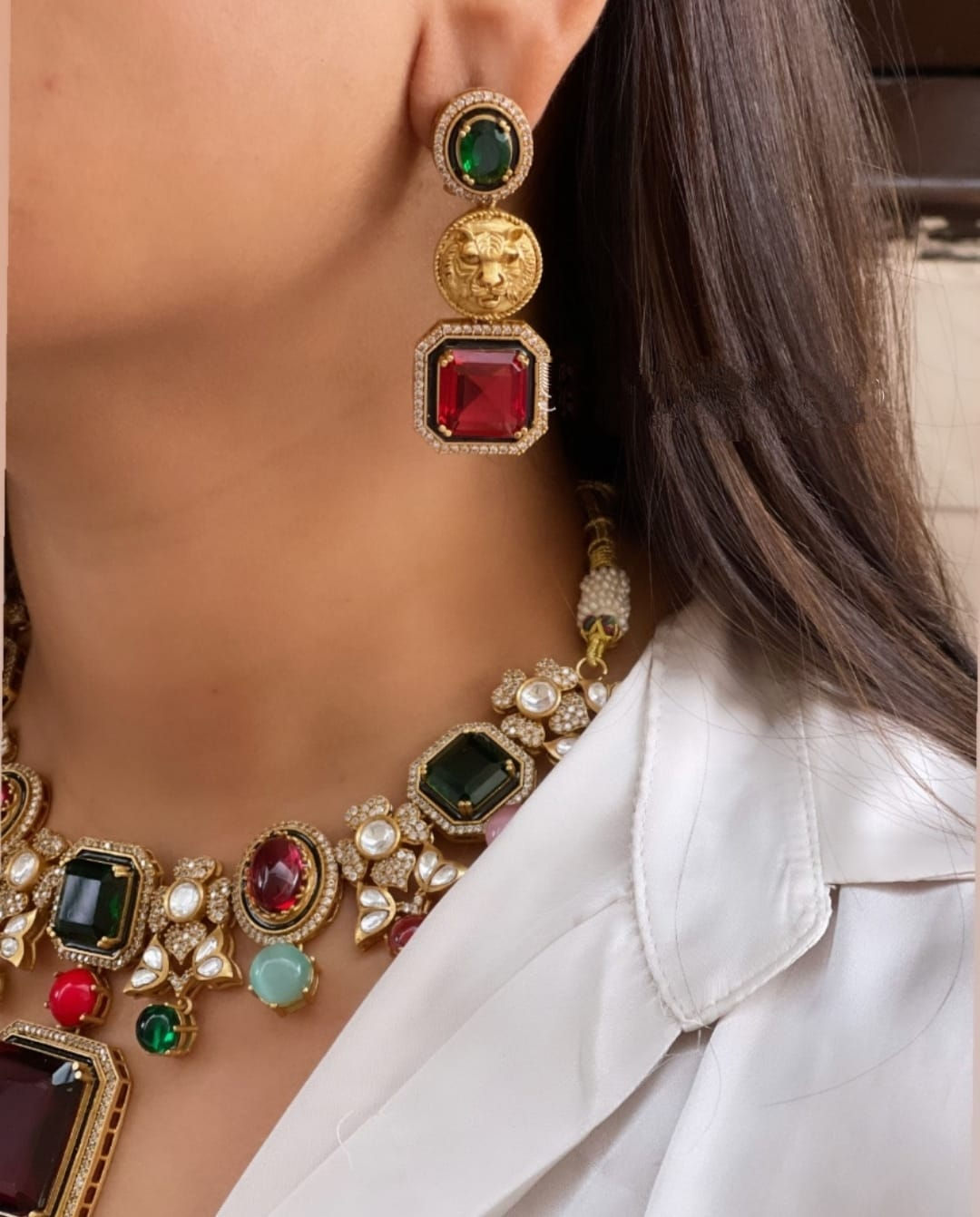 Colorful Stone Jewelry Set