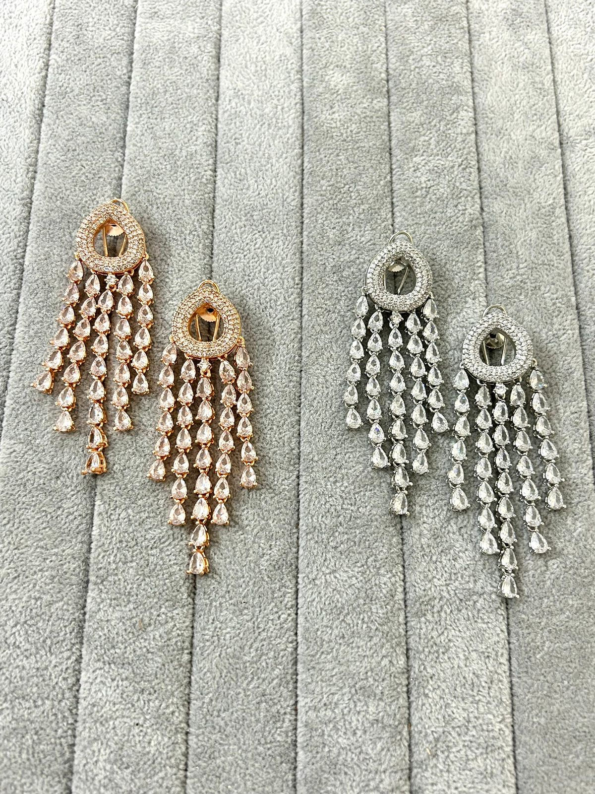 Pair of gold & silver Earings
