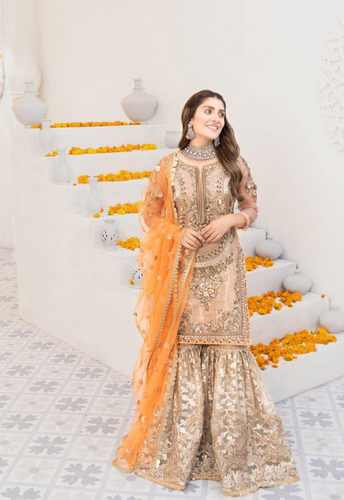 Sanaページ Z-225 | Sanaaz Couture Shirt: Pure Resham Mesuri Sleeves