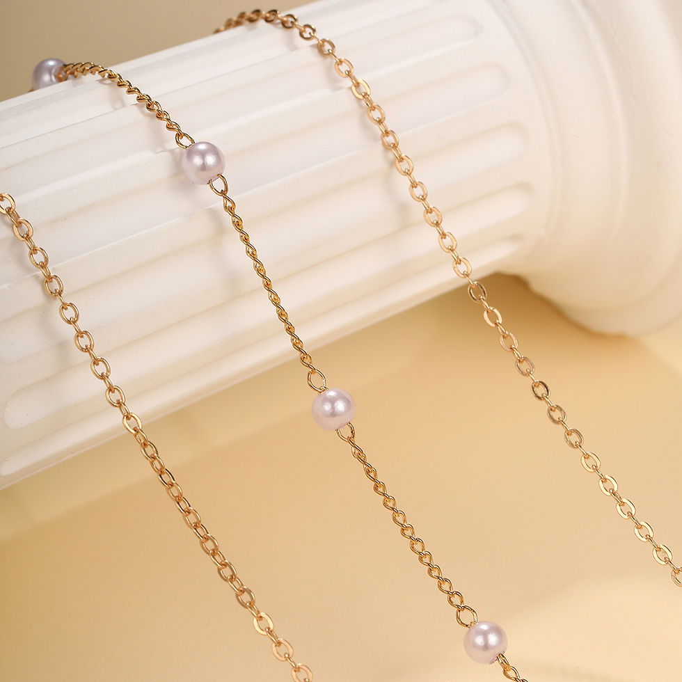 Miniatura: Colar Multicamadas de Pérolas e Coração