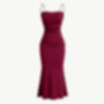 Miniatura: Vestido Vinho Ajustado