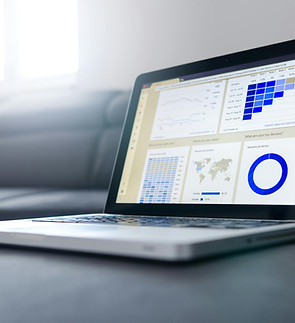 A laptop screen with charts on it, depicting an effective battery management system