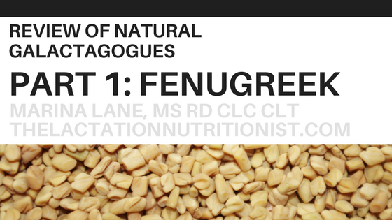 fenugreek and breastfeeding