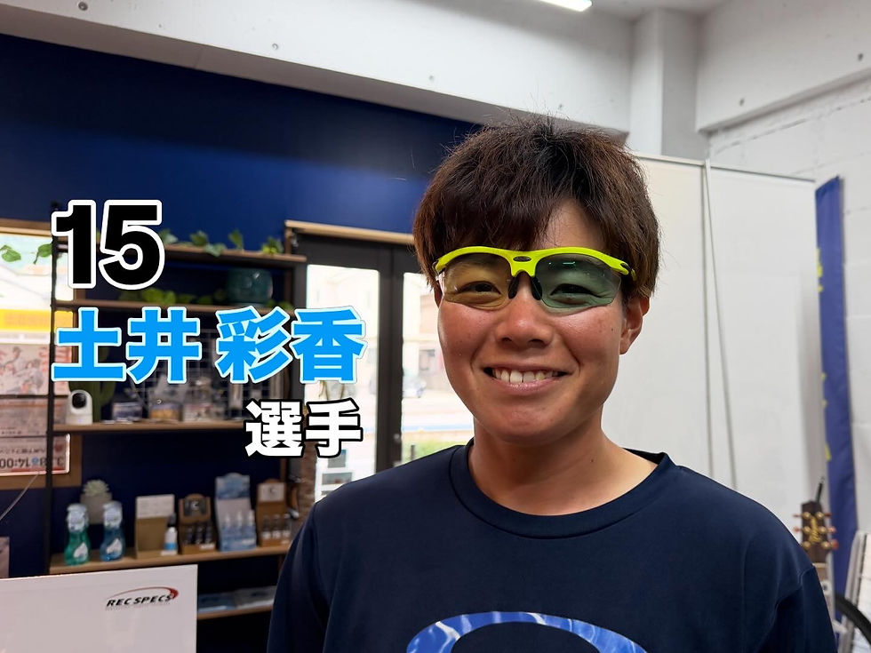 タカギ北九州ウォーターウェーブの選手にフィジカルサポートカラーサングラスを作成しました