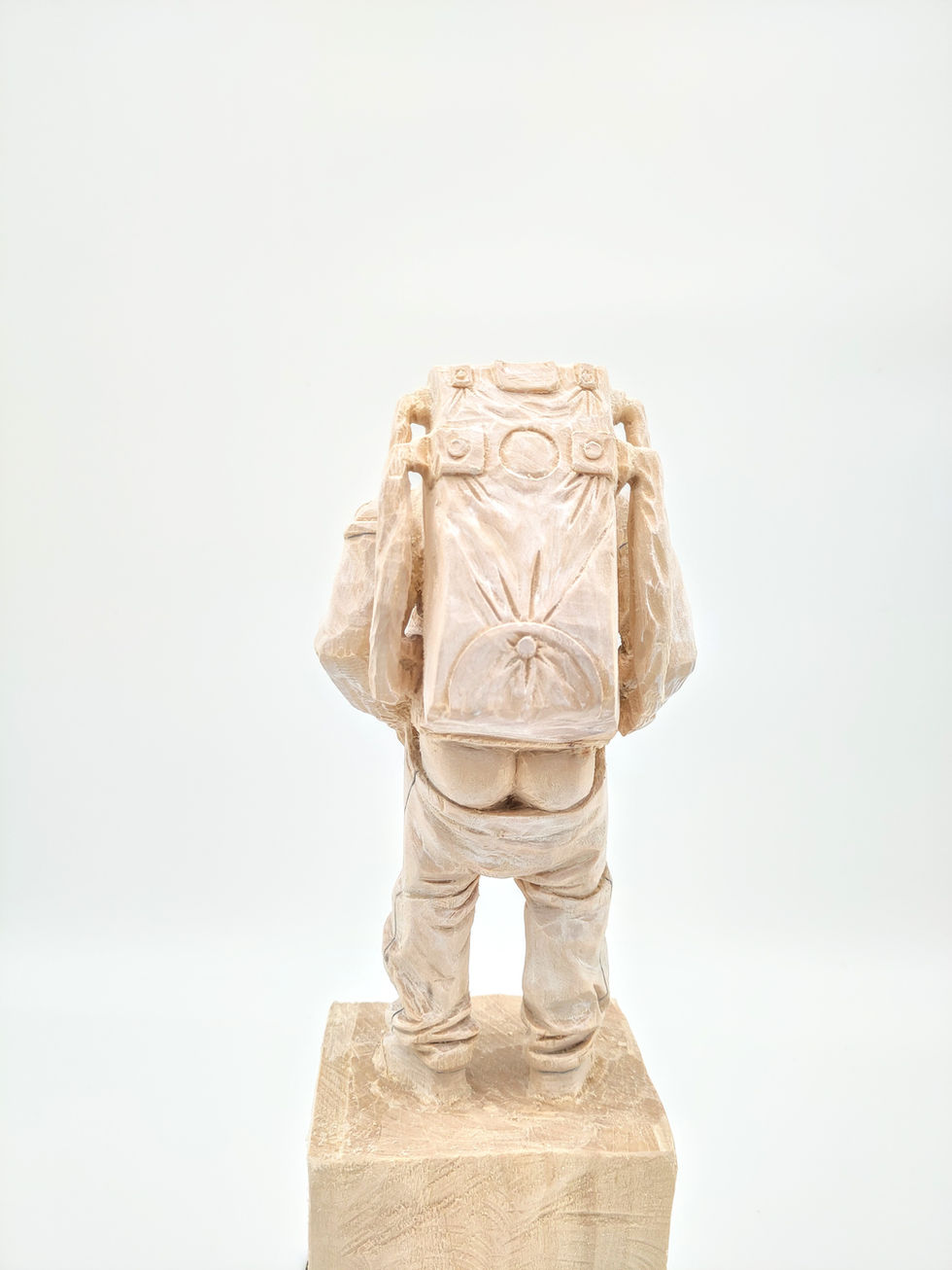 Arschtronaut // 28 cm x 12 cm x 12 cm // Linden Wood, Acrylic 