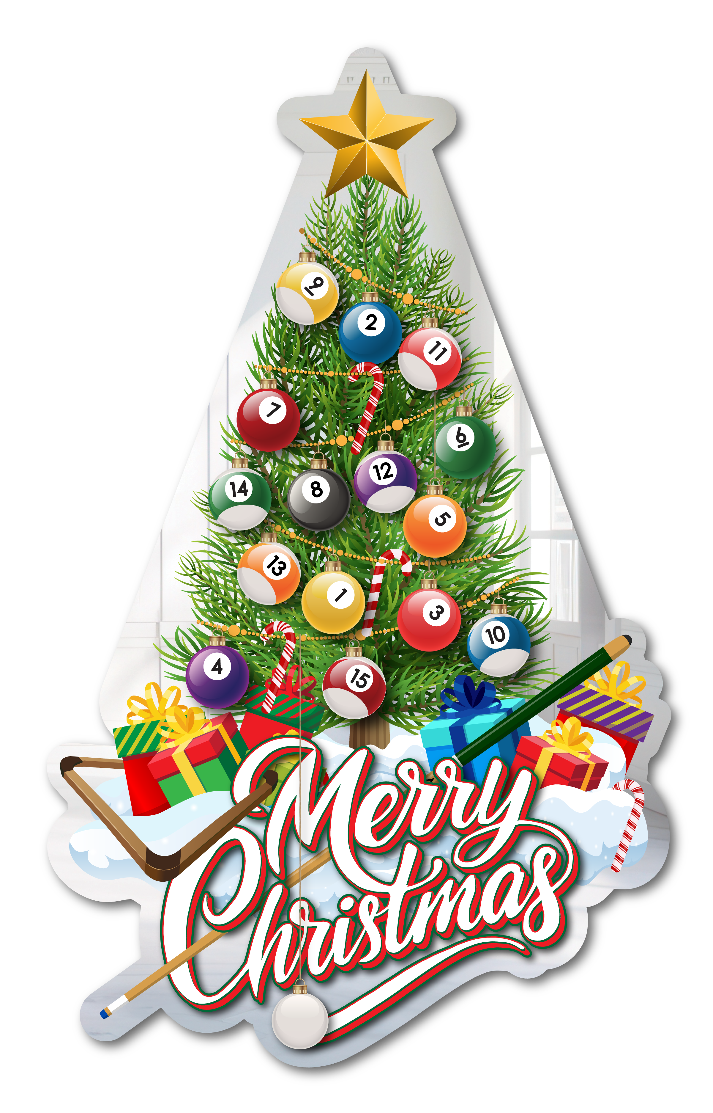 Gameroom Merry Christmas Tree Mirror