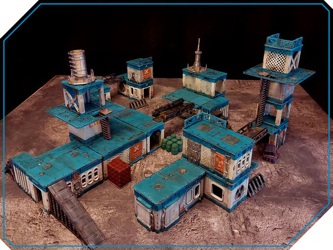 Miniature : décors compatible Infinity DeadZone Star wars légion Warhammer Kill team Necromunda codeMars Aurora escarmouche futuriste