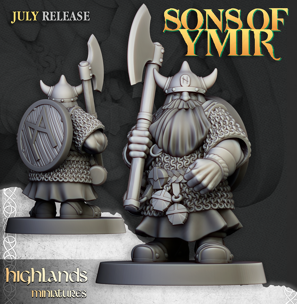 Miniature : Dwarf warrior two handed