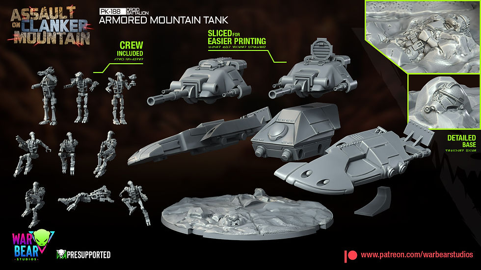 Miniature : Armored Mountain Clanker Tank
