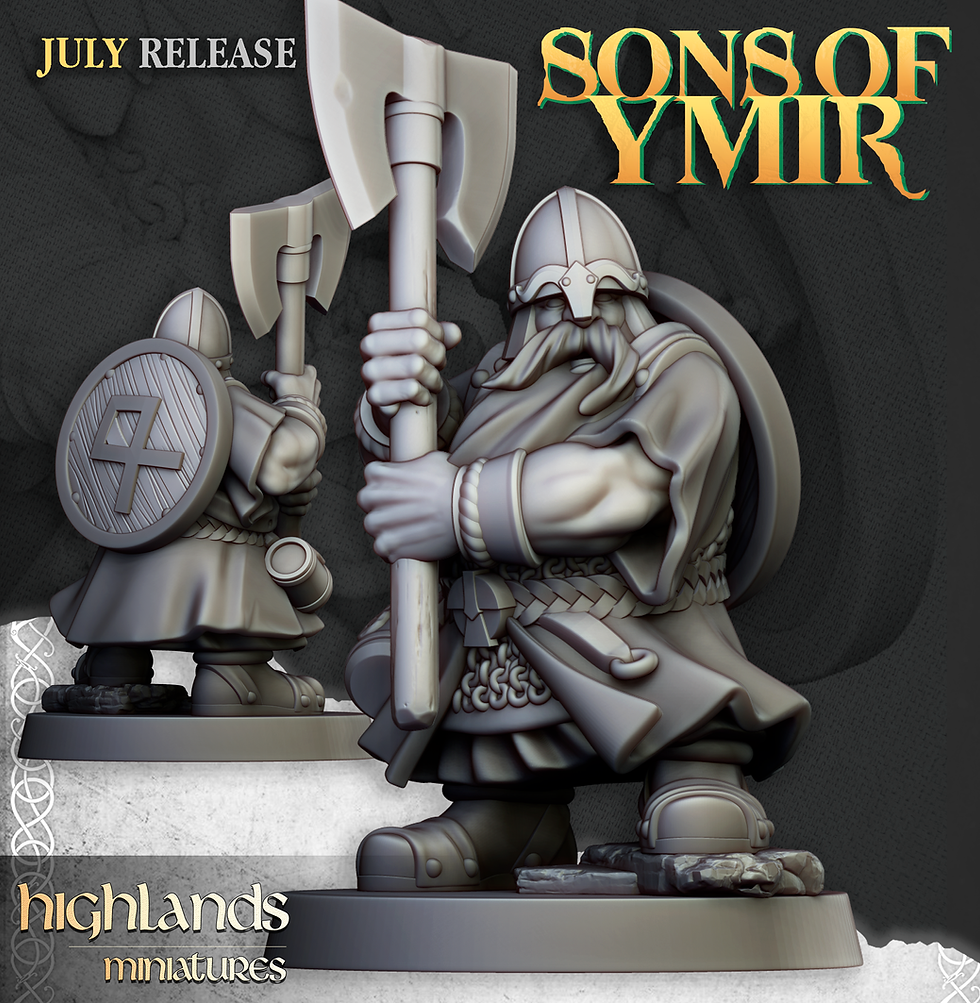 Miniature : Dwarf warrior two handed