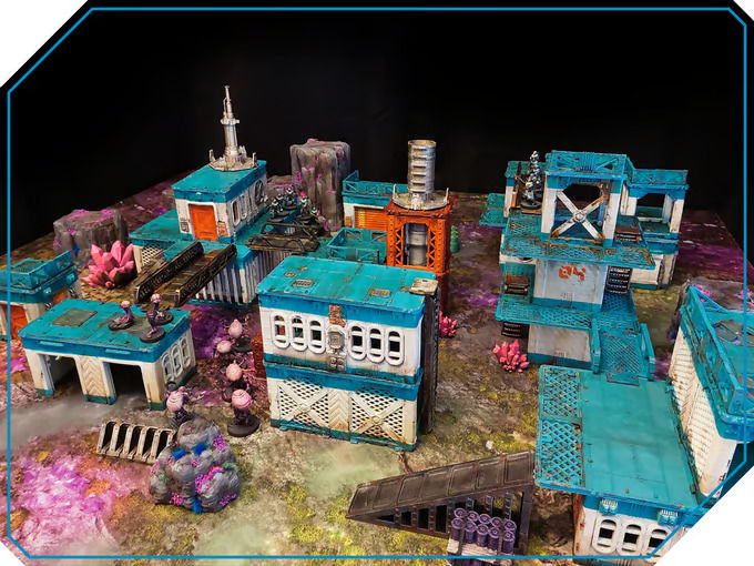 Miniature : décors compatible Infinity DeadZone Star wars légion Warhammer Kill team Necromunda codeMars Aurora escarmouche futuriste