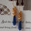 Thumbnail: Flutter Hoop 24ct Gold Vermeil Earrings with Lapis Lazuli Teardrop Bead