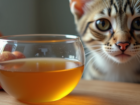 Maine coon cat and apple cider vinegar