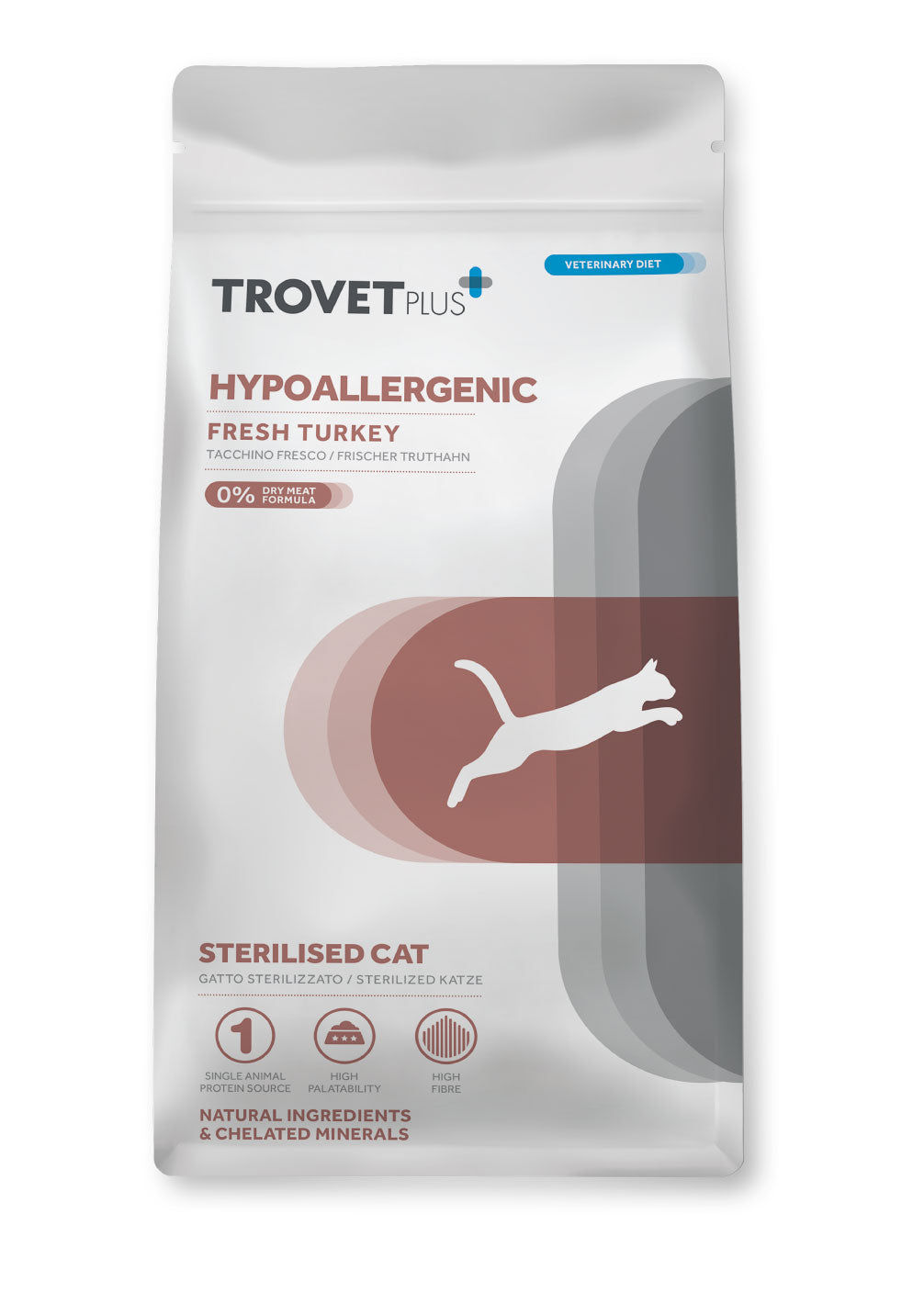 Trovet Plus Sterilised Hypoallergenic Turkey Dry Food 2.5 Kg