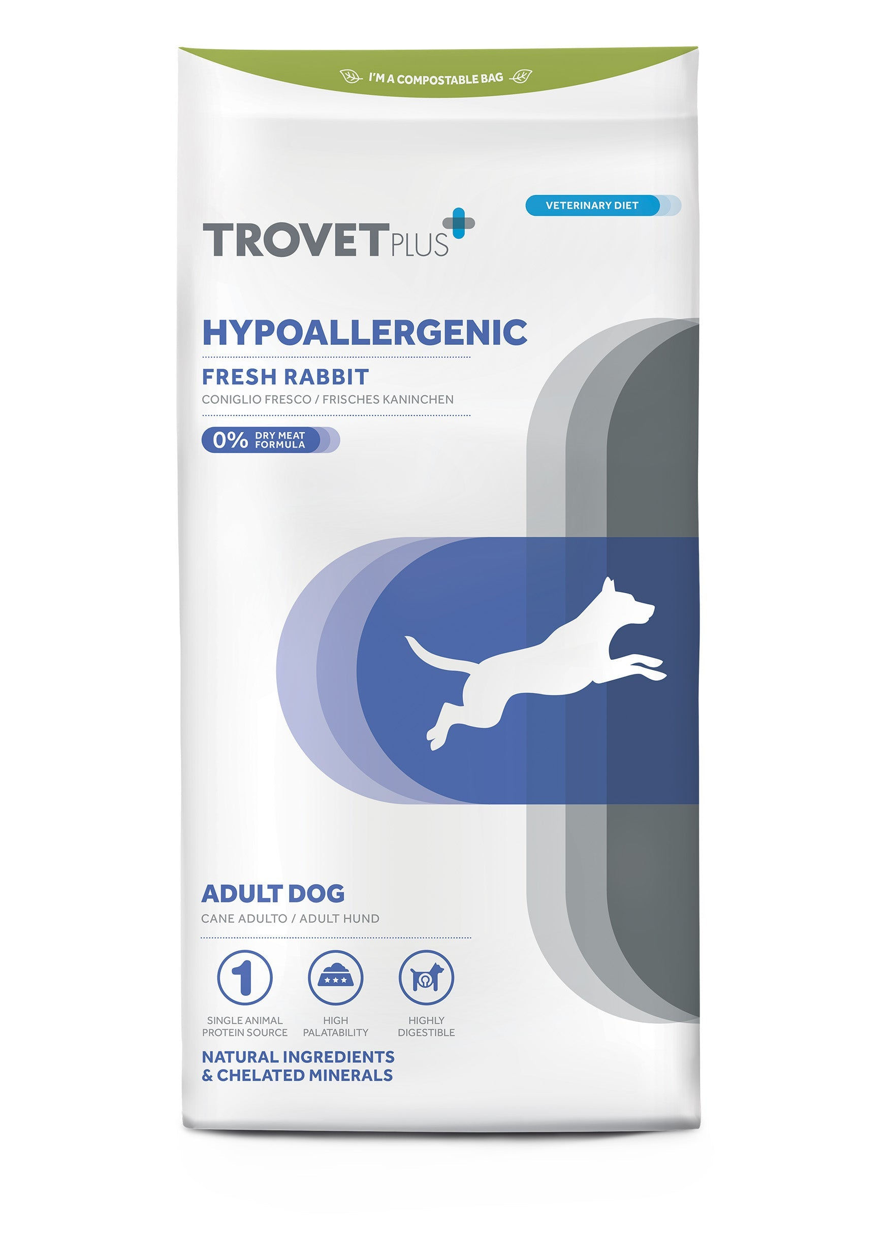 Trovet Plus Adult Dog Hypoallergenic Rabbit Veterinary Diets 3kg