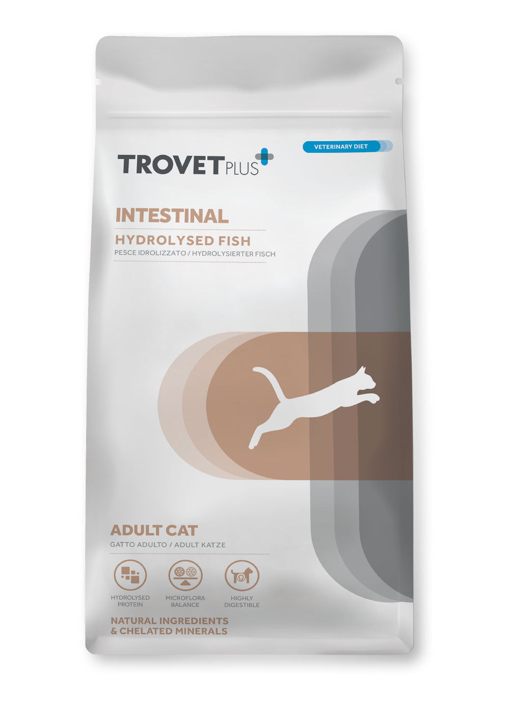 Trovet Plus Adult Cat Intestinal Hydrolised White Fish Dry Food 2.5 Kg