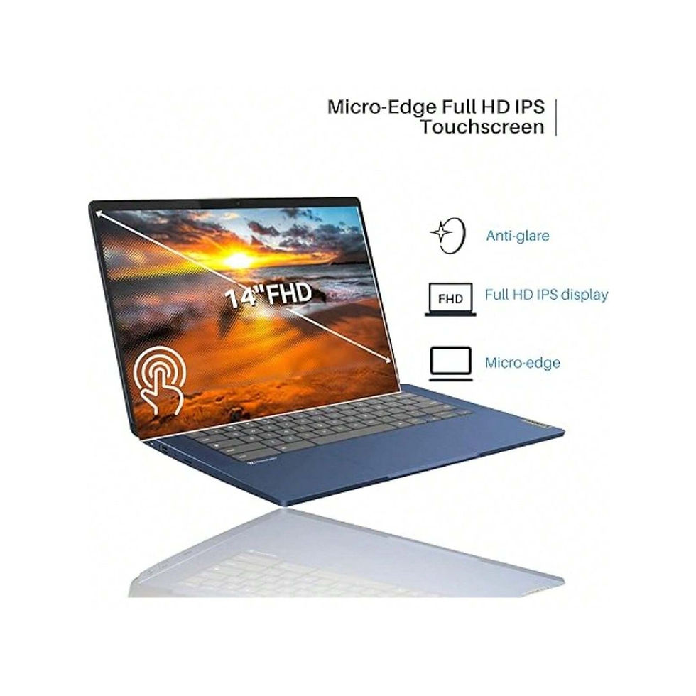 Thumbnail: Lenovo Chromebook 14" Business Touchscreen Laptop,MediaTek Kompanio 520,4GB,64GB