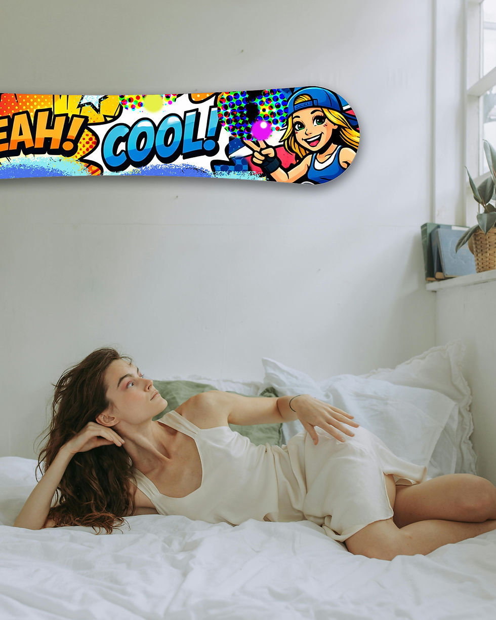 Thumbnail: Yeah! Cool Vibes, op Art Acrylic Snowboard Wall Art