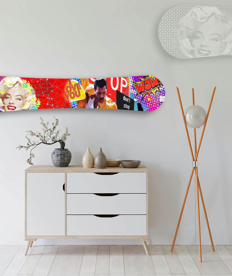 Thumbnail: Hollywood Pop Icon, Glossy Acrylic Snowboard Wall Art