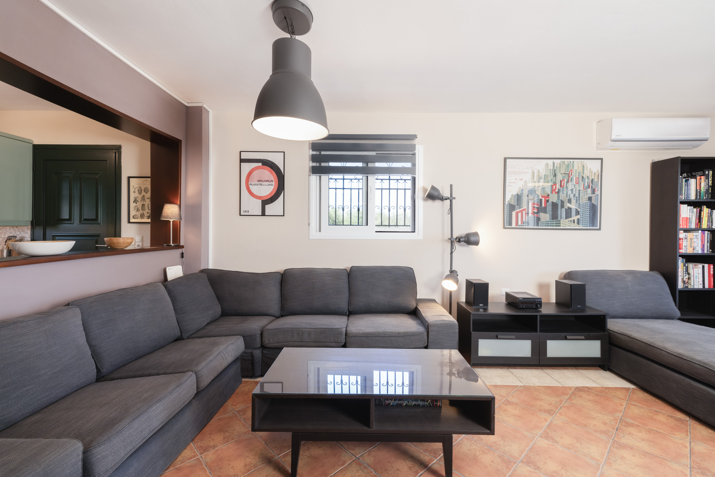 Akrotiri Sea View Maisonette — living and dining area