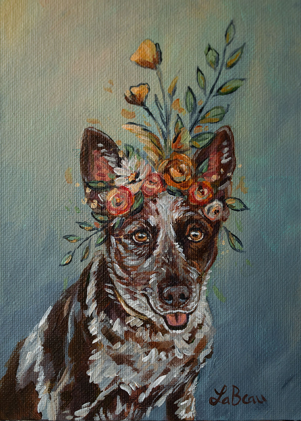 Thumbnail: Impressionist Portrait of your Pet, Acrylic on thin canvas