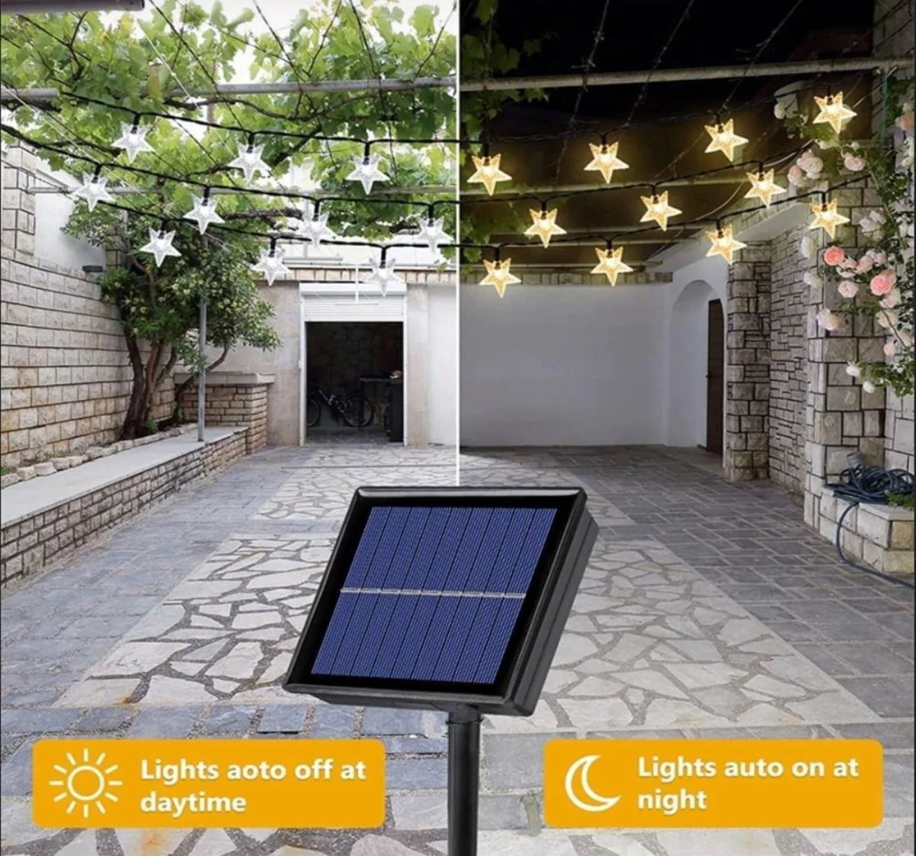 8 Fonksiyonlu 5 Metre 30 Yıldız Güneş Enerjili  S_42