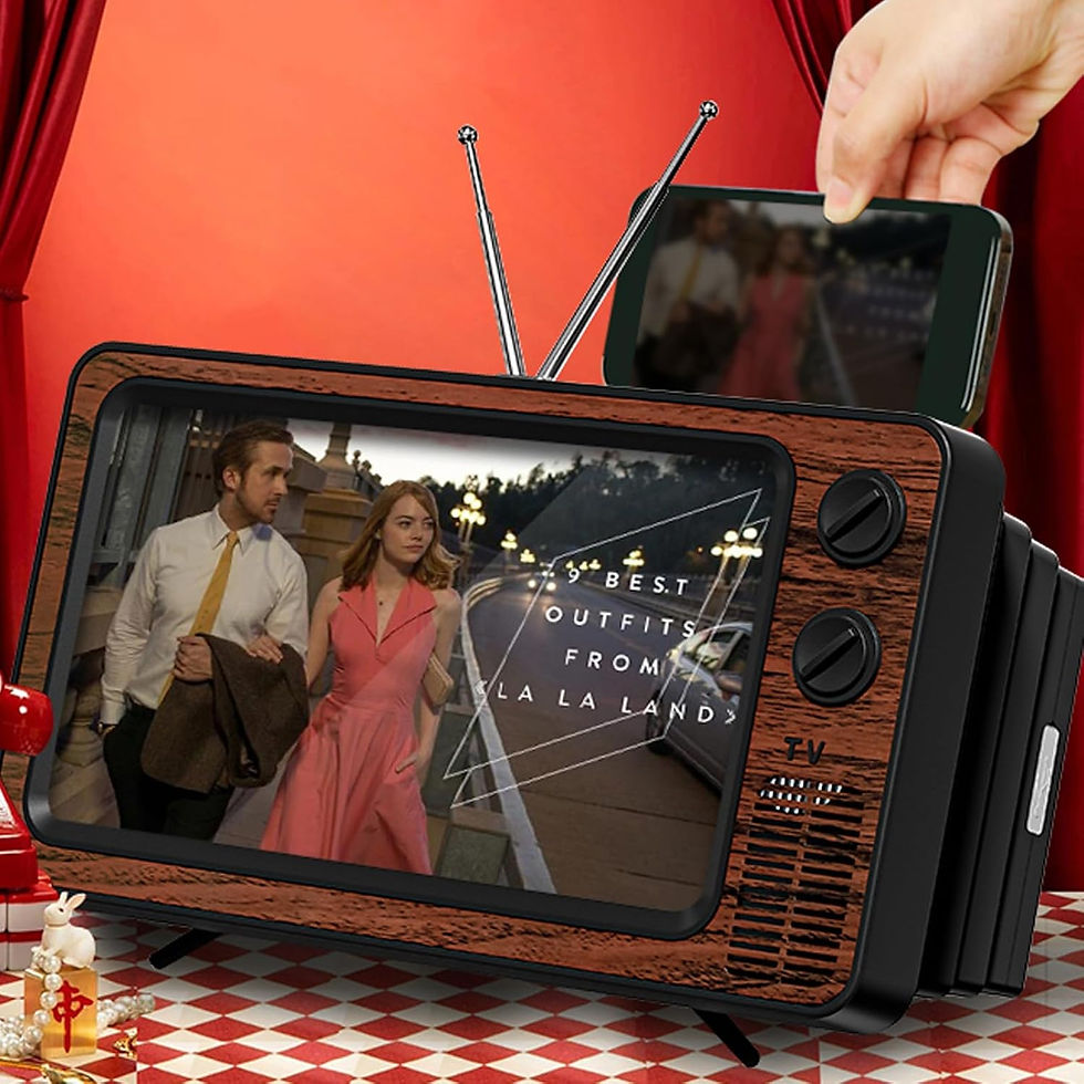 Küçük resim: Nostaljik Televizyon Tasarımlı Cep Telefonu Ekran Büyüteci 12 İnç HD