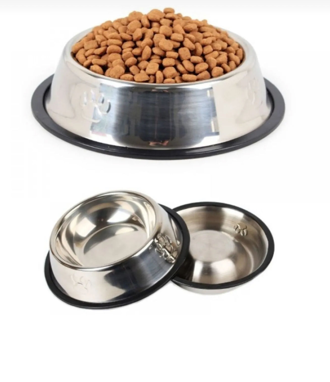 Kedi köpek mama su kabı metal 16 cm