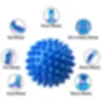 Küçük resim: Dikenli Masaj Topu Duyu Uyarıcı Egzersiz Topu El Ayak ve Vücut M68