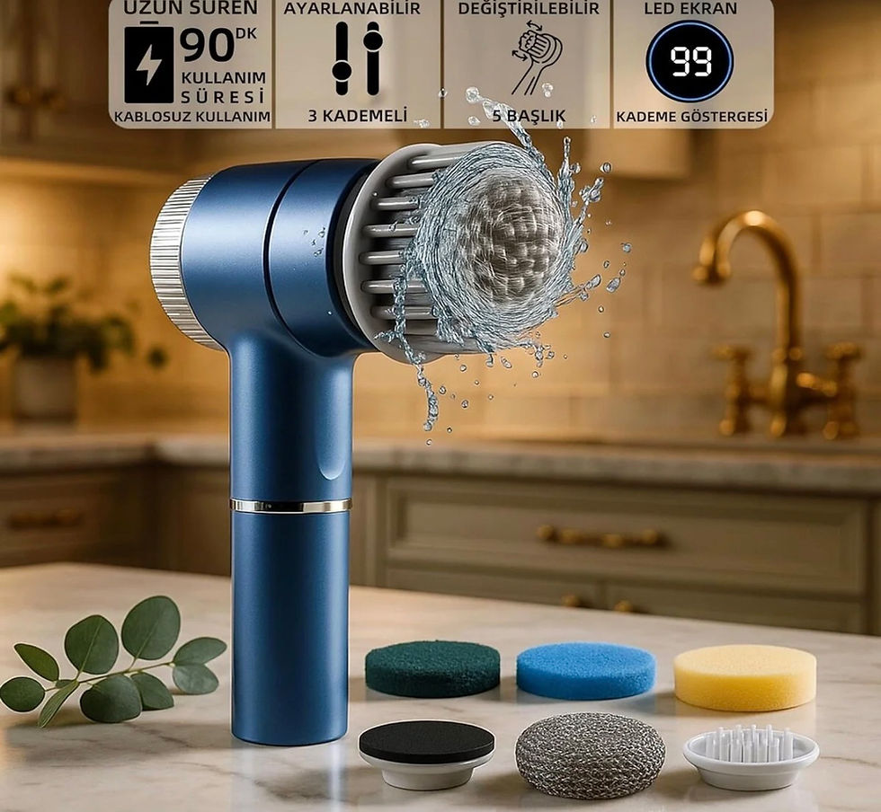 Küçük resim: Profesyonel Şarjlı 5’i 1 Arada Şarjlı Eletrikli Temizlik Fırçası