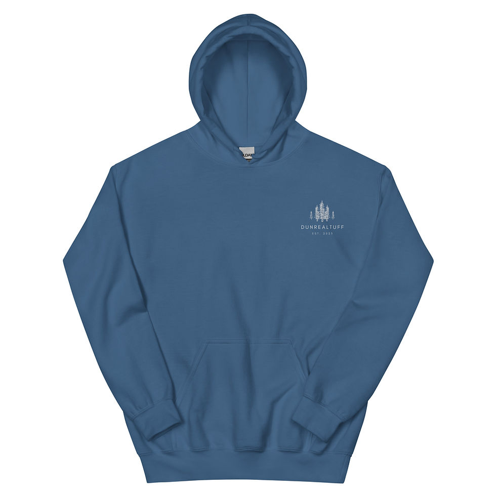 Thumbnail: DunRealTuff Hoodie White logo