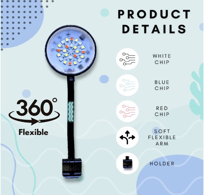 Thumbnail: AQUARIUM LIGHT | BLUEPET | 3 COLOUR CHANGING MODE | N6 | 2.5W |NANO ROUND LIGHT