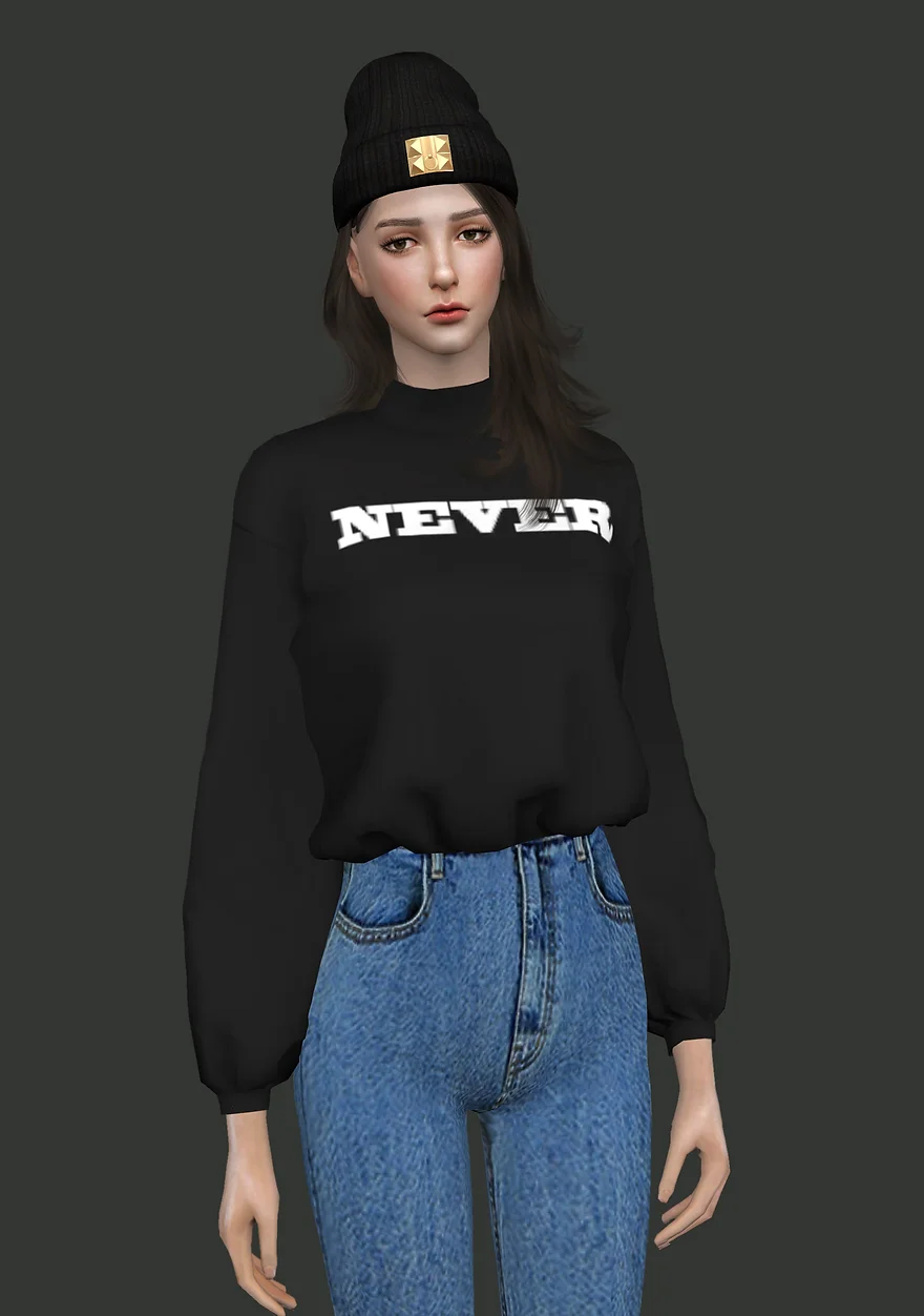 Turtleneck Puff Sleeves Sweater