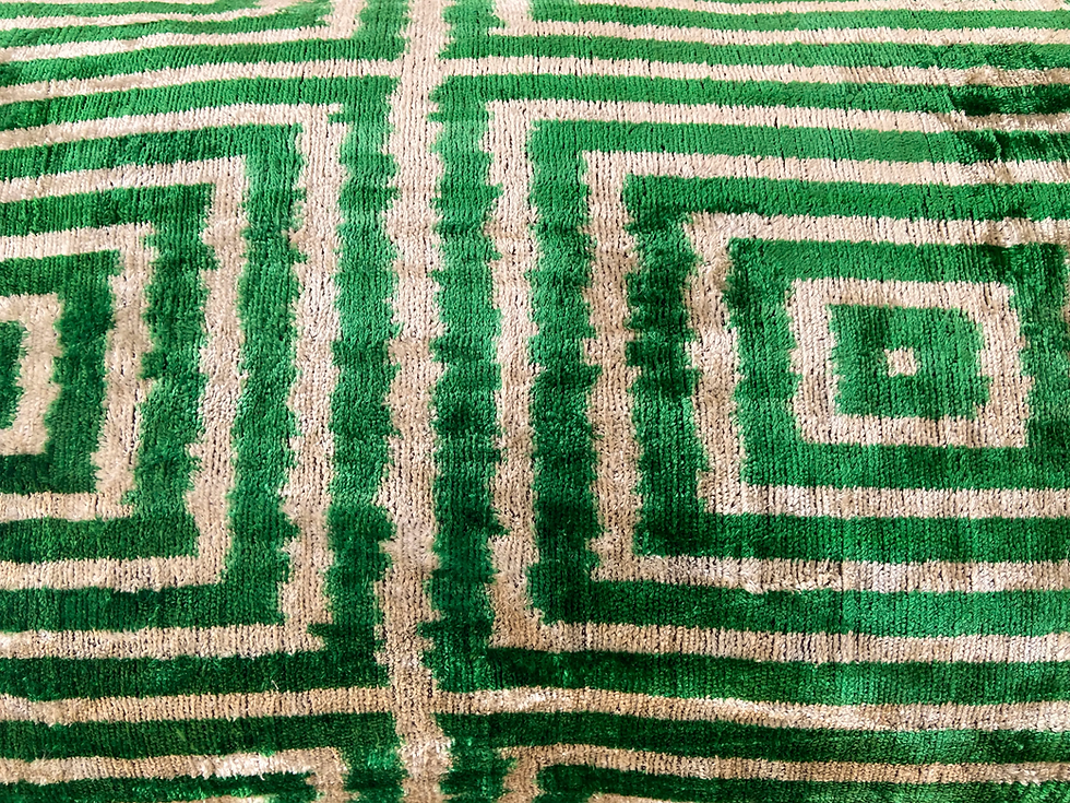 Thumbnail: Ikat Green Line Pillow