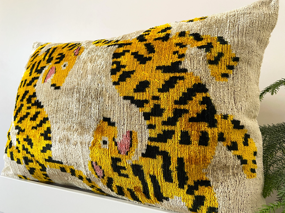 Thumbnail: Ikat Tiger Pillow