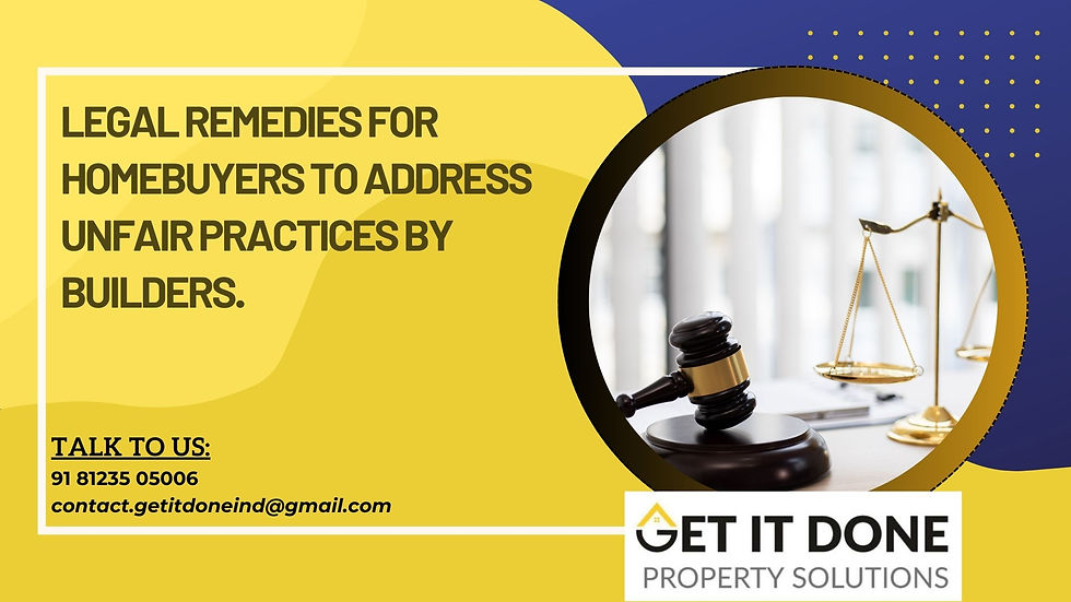Legal Remedies for Homebuyers.