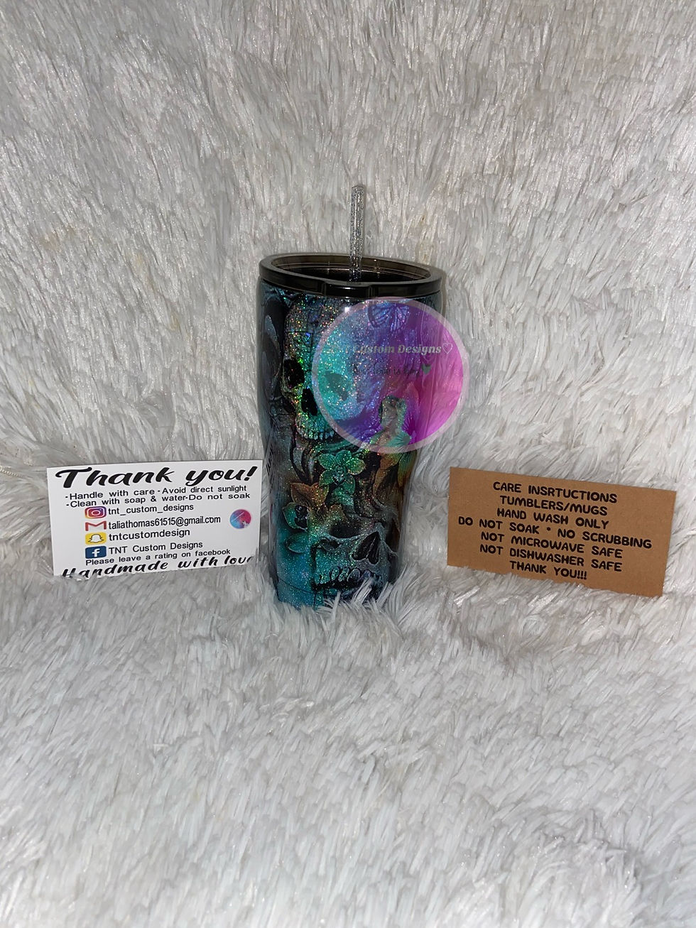 Thumbnail: Temporary tattoo cup with bong attachments