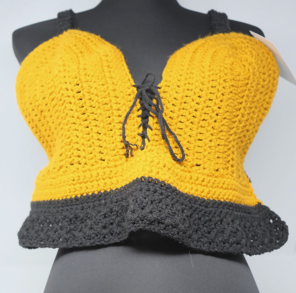 Black & Orange Knitted Top