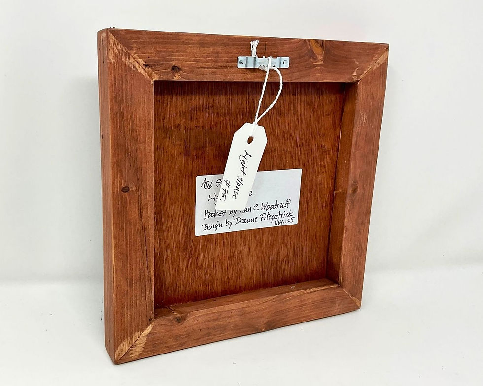 Thumbnail: Framed Rug Hooking of a Lighthouse