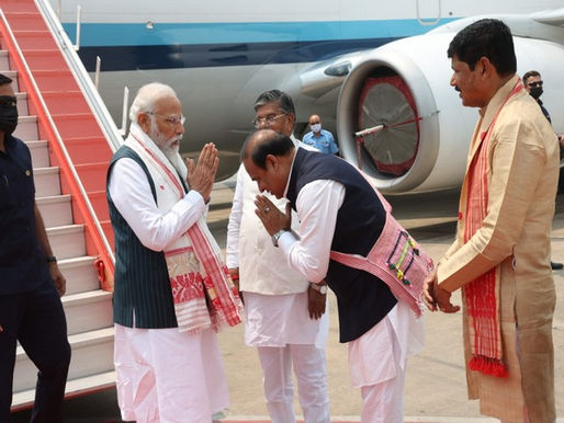 PM Modi Arrives In Assam, To Inaugurate Projects Worth ₹ 14,300 Crore