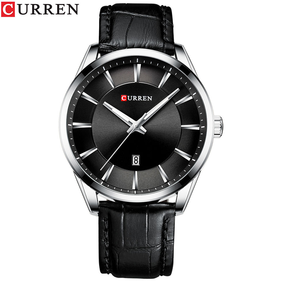 Miniatura: Curren relógios de quartzo para homens pulseira de couro masculino relógios de p