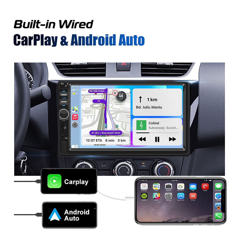 Miniatura: ESSGOO 1Din MP5 Player Rádio Automotivo com Fio Android Auto Carplay Sistemas In