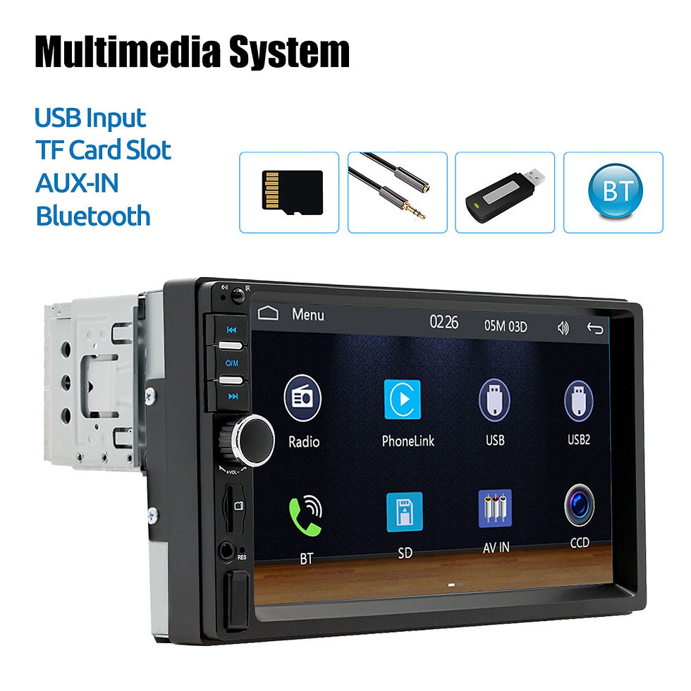 Miniatura: ESSGOO 1Din MP5 Player Rádio Automotivo com Fio Android Auto Carplay Sistemas In