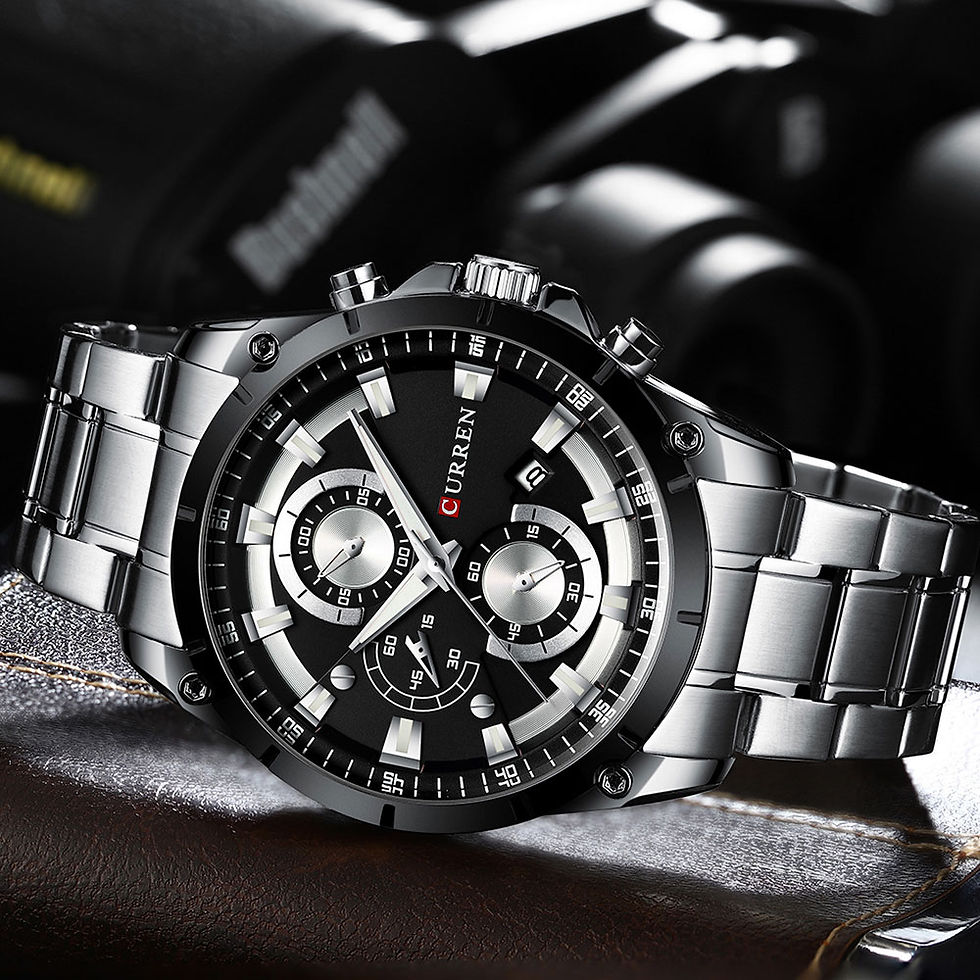 Miniatura: Relógios Masculinos de Luxo da Marca CURREN, Relógio de Pulso Quartz, Moda Espor