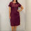 Miniatura: Vestido curto viscose com manga curta vinho