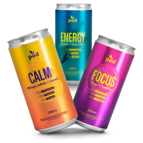 Nootrópicos Smart Drinks Pod - Kit 12un | Pod Kombucha